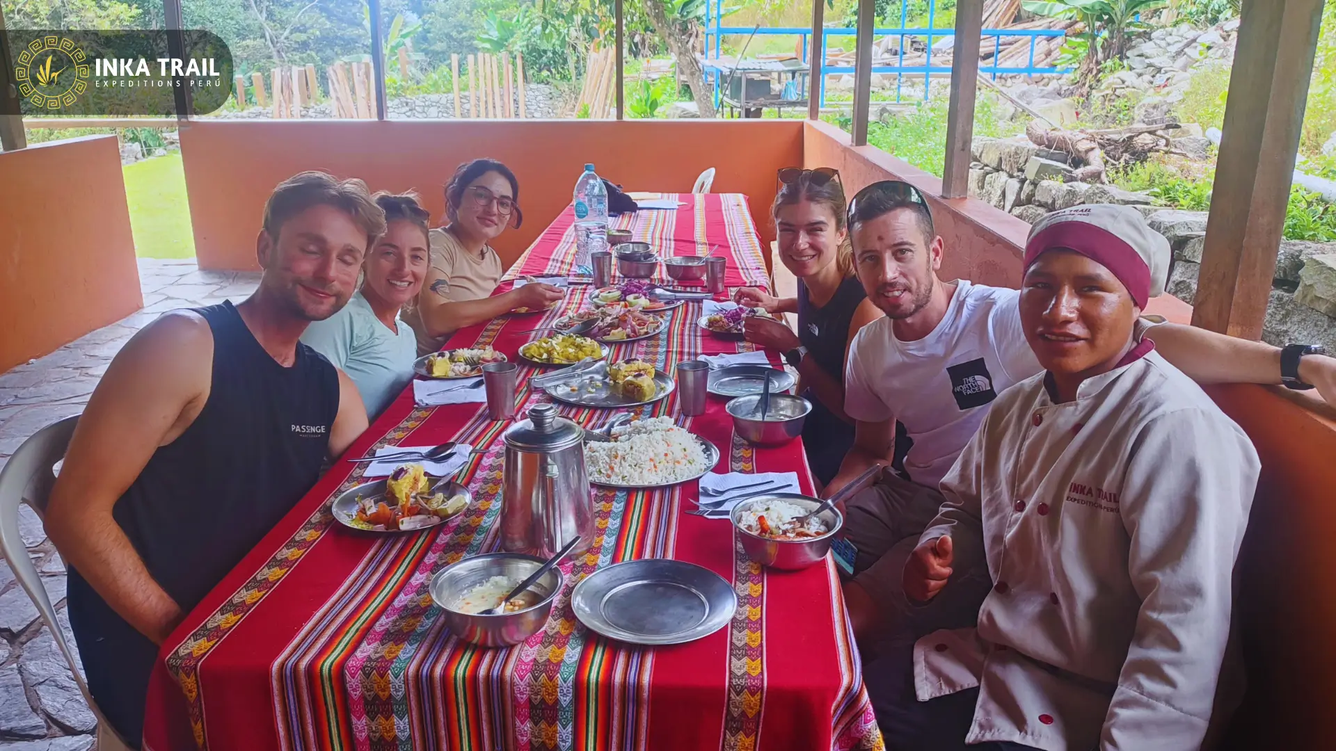 lunch along the inca trail