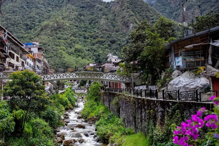 Charming streets of Aguas Calientes, the gateway to Machu Picchu.