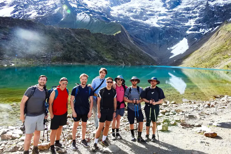 Serene view of Humantay Lake, a stunning natural wonder on the Salkantay Trek.