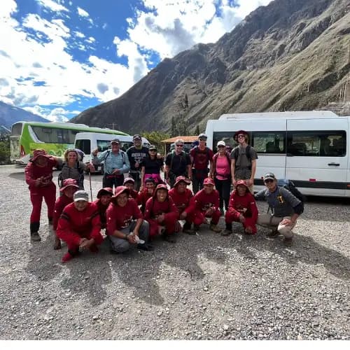 Team in Humantay Lake