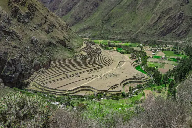 Llactapata, an ancient Inca settlement with stunning views of the Andes.