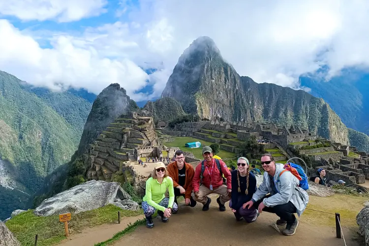 Machu Picchu, the Lost City of the Incas, nestled high in the Andes Mountains.